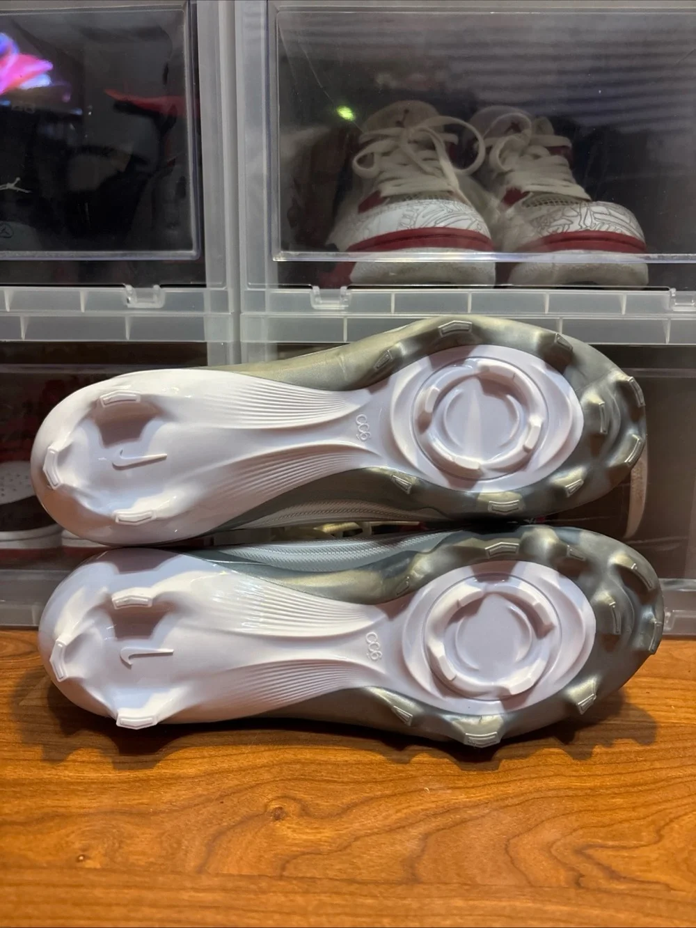 Nike Vapor Speed 3 White Wolf Grey FB3303-100 Football Cleats Szs 8M + 8.5M NWOB